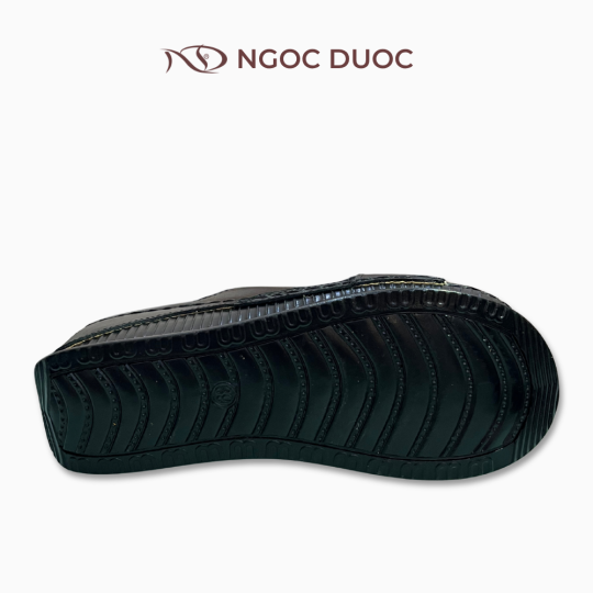 DÉP ĐẾ XUÒNG QUAI BẢN NGANG MÀU ĐEN