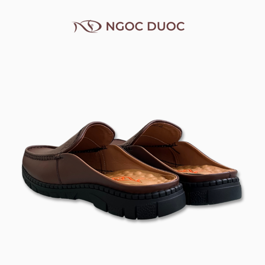 GIÀY SAPO NAM NGỌC ĐƯỢC VIỀN CHỈ NỔI MÀU NÂU