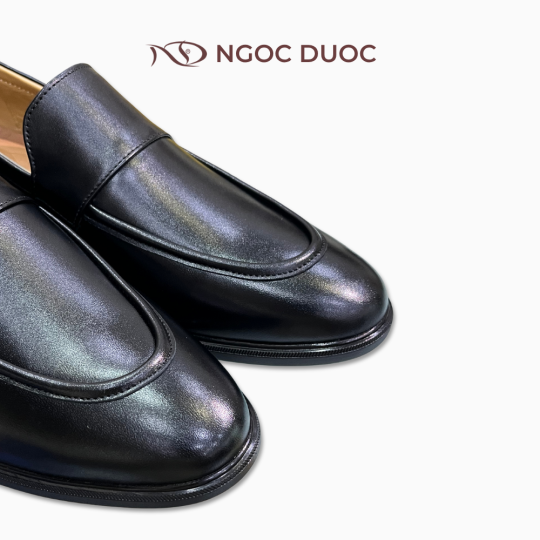 GIÀY NAM PENNY LOAFER MŨI VIỀN MÀU ĐEN