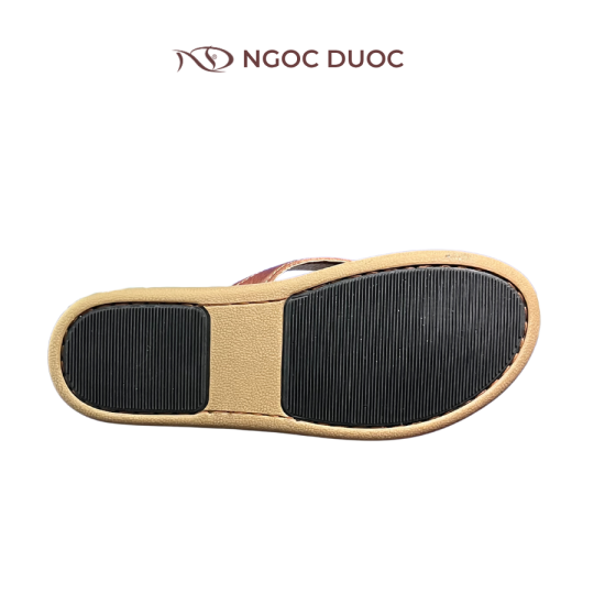 DÉP KẸP QUAI DA ĐÍNH NƠ - MÀU ĐEN