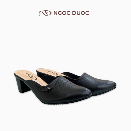 GIÀY SỤC GÓT TRỤ NGỌC ĐƯỢC MŨI NHỌN HOẠ TIẾT NÚT THẮT
