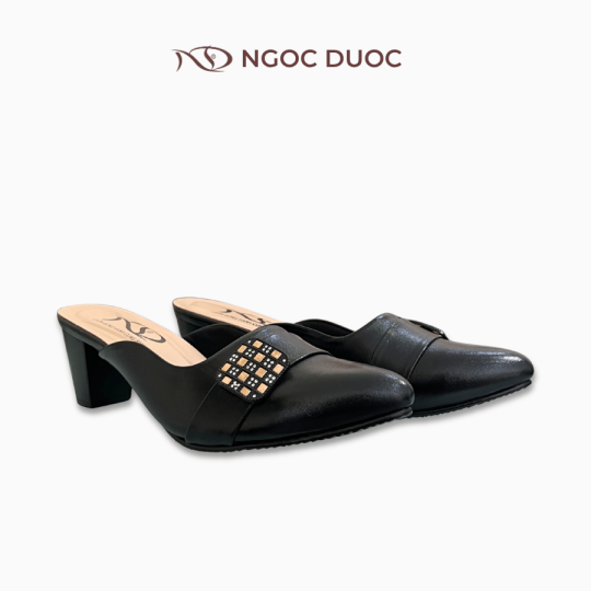 GIÀY SỤC GÓT TRỤ NGỌC ĐƯỢC MŨI NHỌN ĐÍNH ĐÁ
