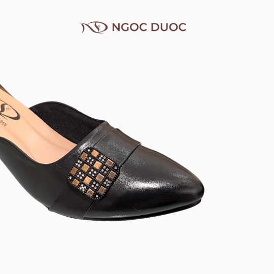 GIÀY SỤC GÓT TRỤ NGỌC ĐƯỢC MŨI NHỌN ĐÍNH ĐÁ